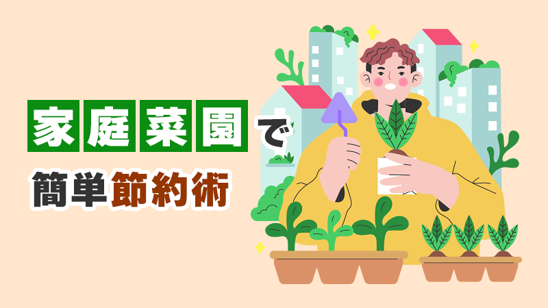 家庭菜園で簡単節約術 イメージイラスト